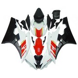 0488 Fairing Yamaha Yzf 600 R6 06 07 Yzf-R6 2006 2007 White Red Black